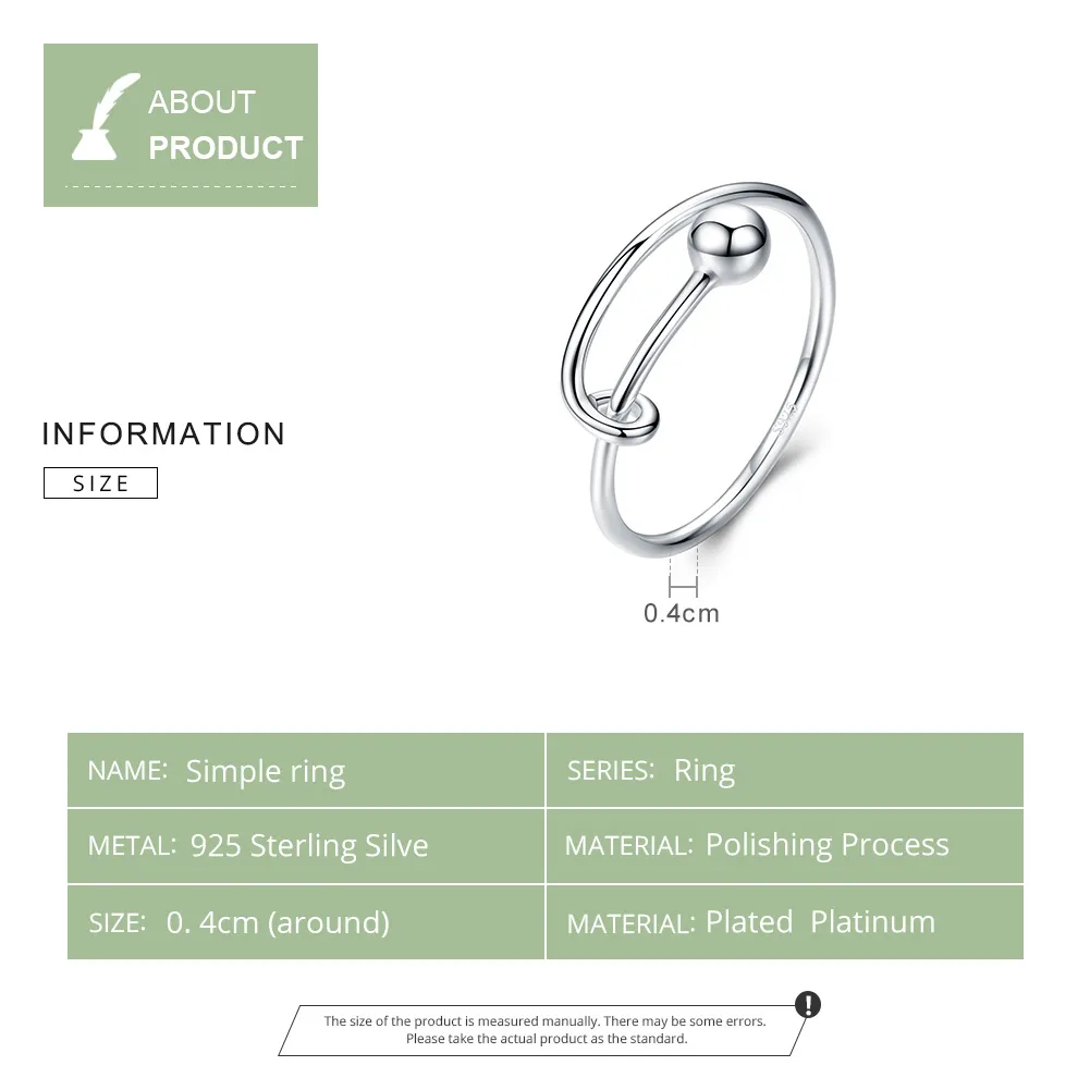 Pandora Style Silver Simple Ring - SCR520