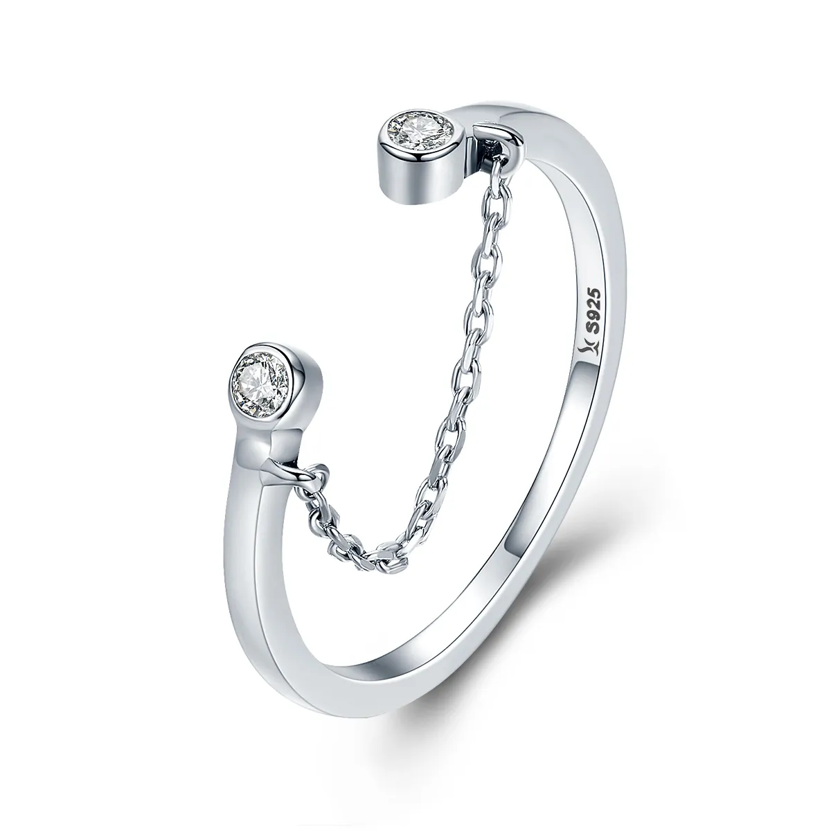 Pandora Style Silver Smile Face Ring - SCR216