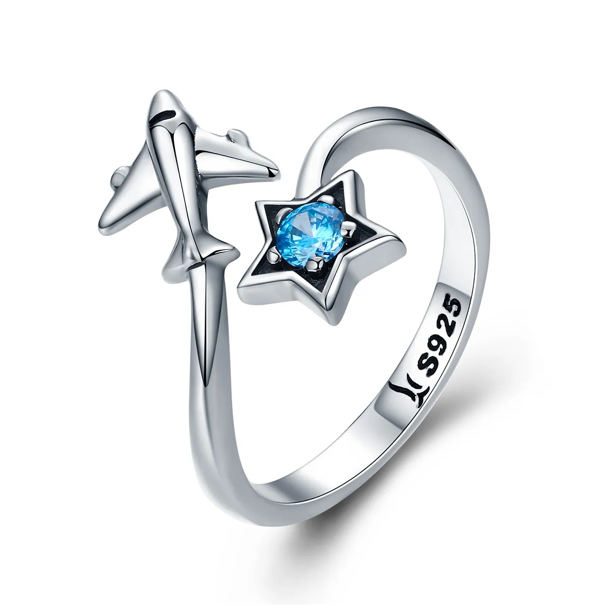 pandora style silver star tours ring scr322