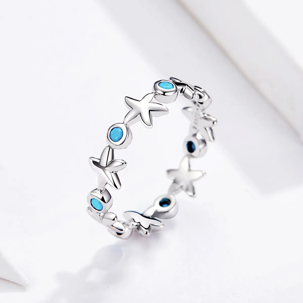 Pandora Style Silver Starfish Ring - SCR527