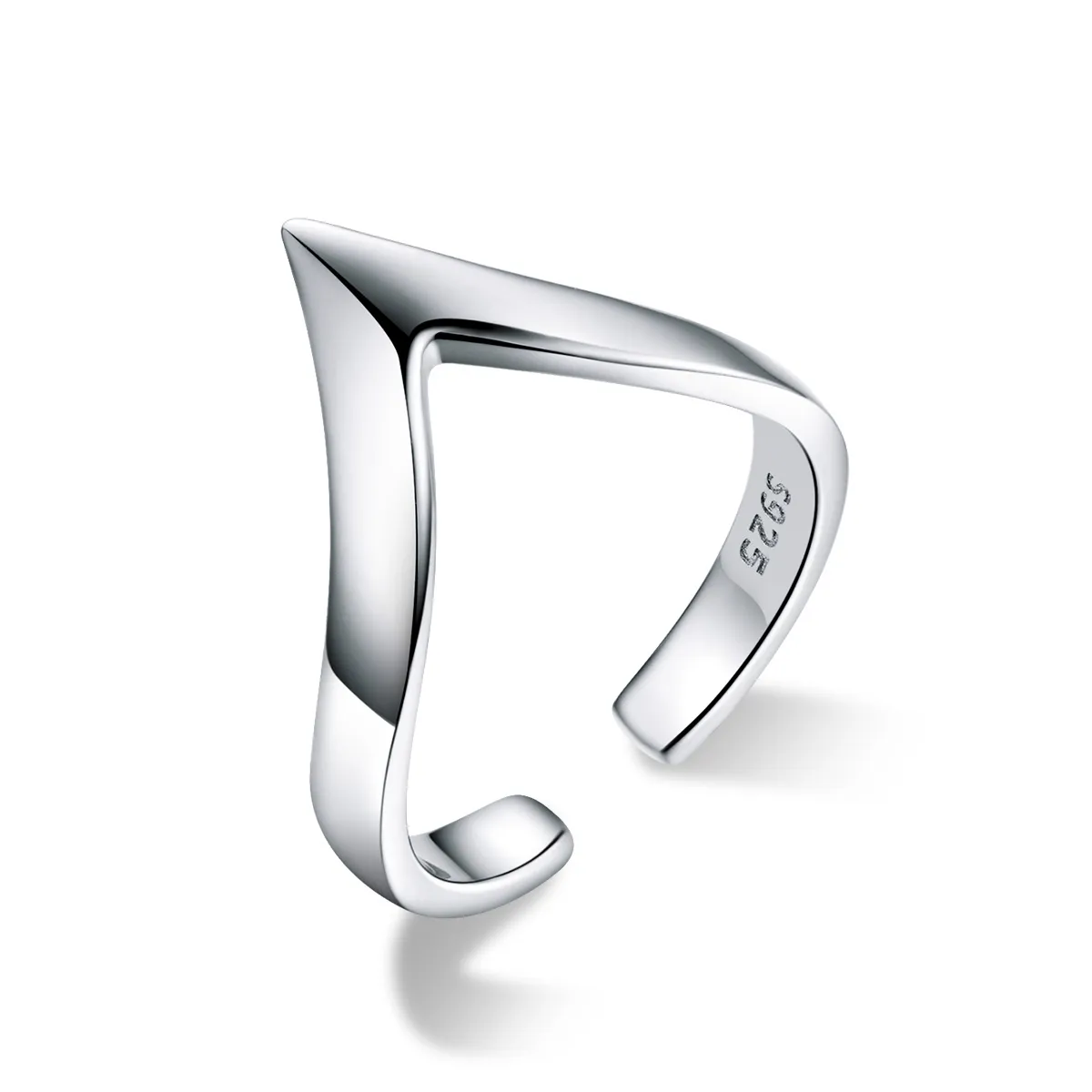 pandora style silver wishbone ring scr470