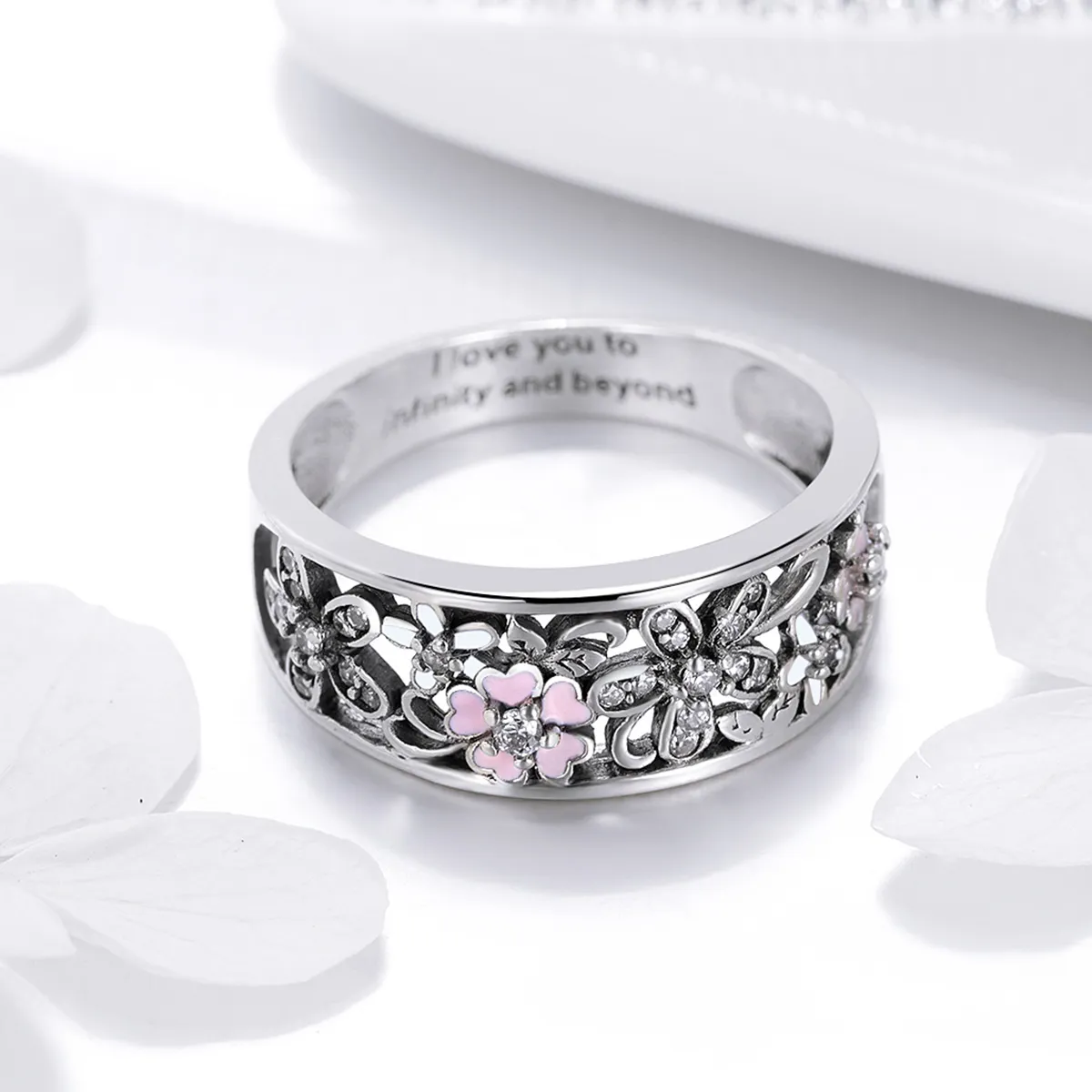 Pandora Style Sølv Flower Dance Ring - SCR390