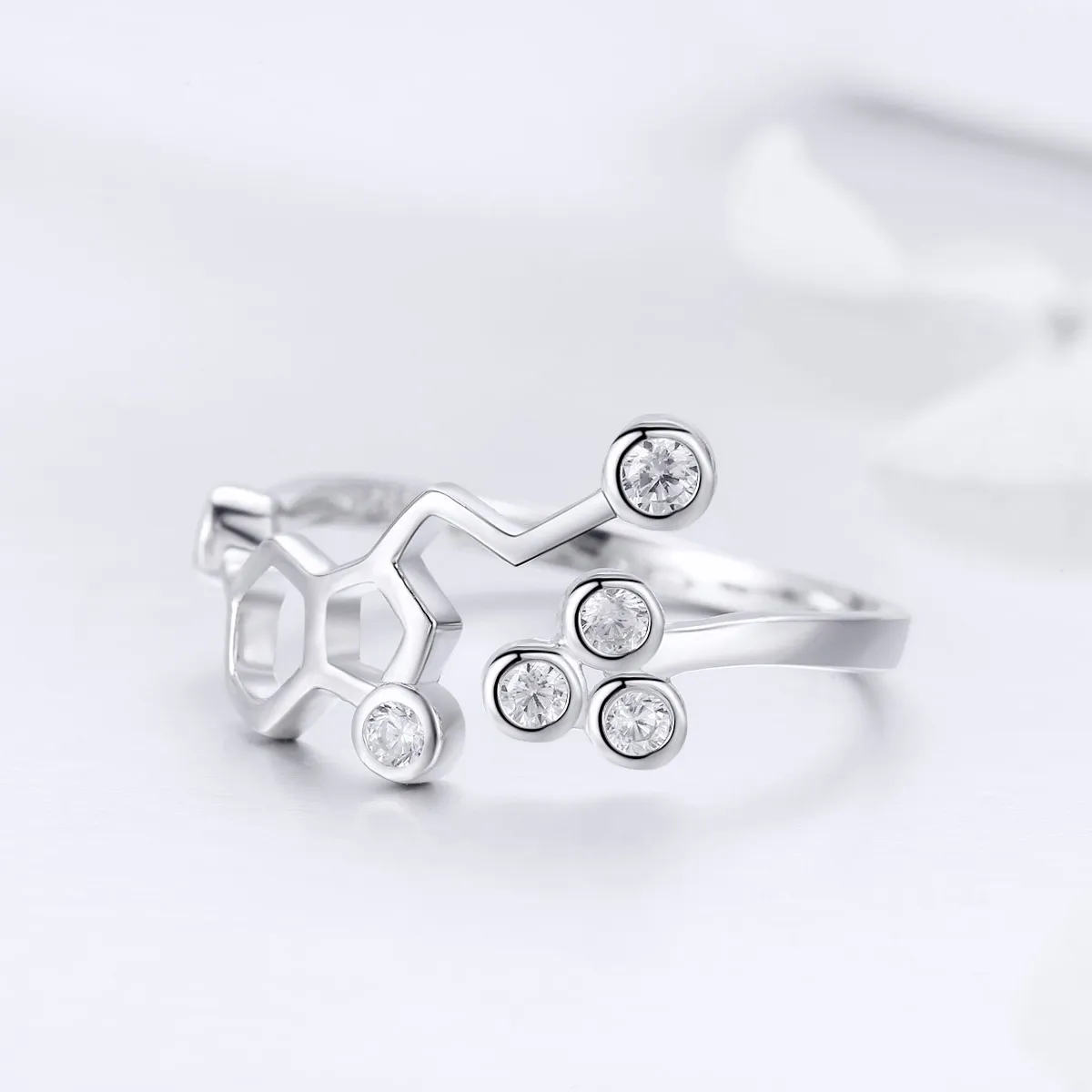 Pandora Style Sølv Honeycomb Ring - SCR433